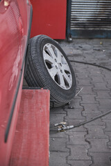 wheel of a car