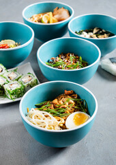 asian set with fresh sushi