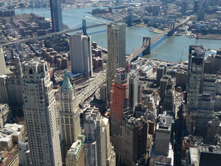 Fototapeta premium An aerial view of New York City Skyline