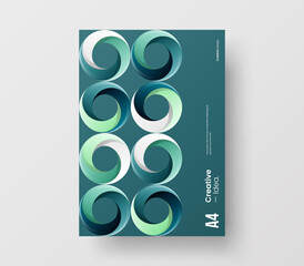 Abstract corporate identity report cover. Geometric circle vector business presentation design layout. Amazing company illustration brochure template.