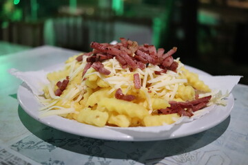 Porção de Fritas com Bacon