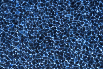 Microcosm. Like bacteria under a microscope. This is actually a photo of pine nuts. Color inversion.