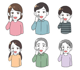 噂話をする家族