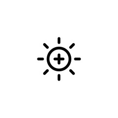 Positive Ion Power Energy outline style icon - vector