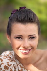 Friendly Young Woman Portrait - Isolated