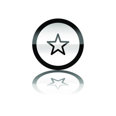 Vector image. One star line icon.