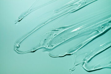 Liquid gel cosmetic smudge green blue