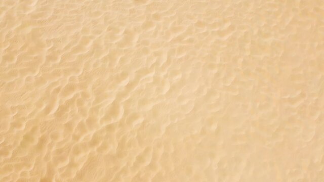 Clean sandy background, texture of the sea summer beach, top view of the sand which covers the entire coast.