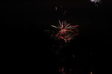 fireworks in the night sky