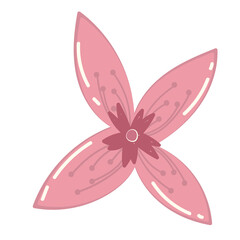 pink flower nature decoration and ornament icon
