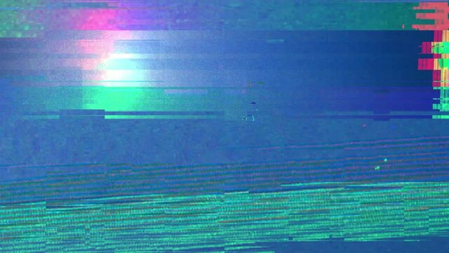 Databending Overlay Animation. Broke screen with bad interference glitch color, no siginal TV	
