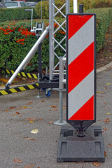 Temporary caution sign