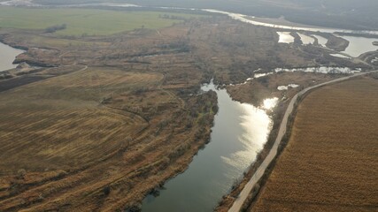 River in countryside in Russia
