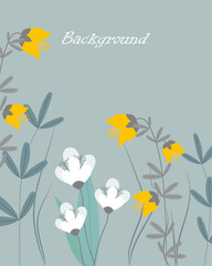 Vector illustration with flowers. Background.