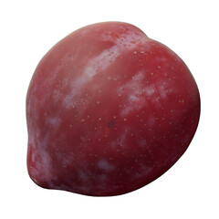 Plum 3d illustration isolated on the white background