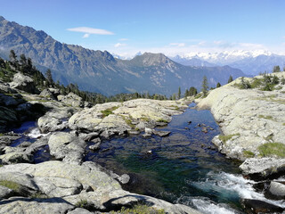 Mountains and lakes around North Italy