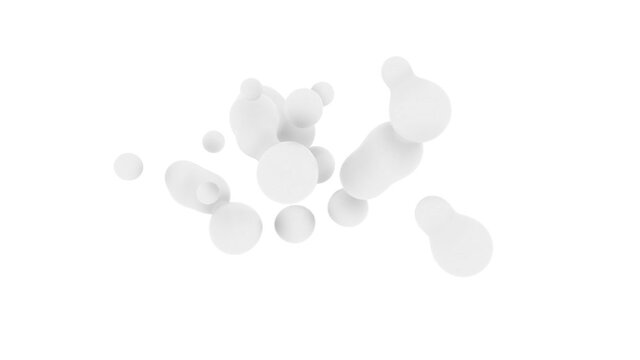 Minimalistic white shape design. Seamless loop.