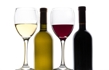 Bottles and Glasses of Wine