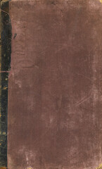Textile texture. Brown old book cover. Rough canvas surface. Blank retro page. Empty place for text. Perfect for background and vintage style design.
