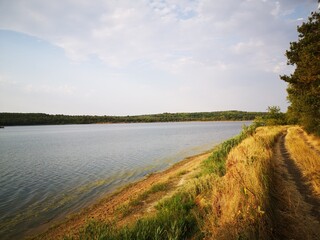 sunset on lake tambukan caucasus