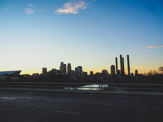 Twin Cities at Sunset