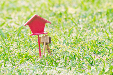 little house with keys hanging