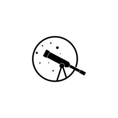 Telescope logo icon vector