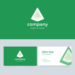 Fototapeta premium Logo and Business Card Vector Background. Simple Business Card with Logo design template
