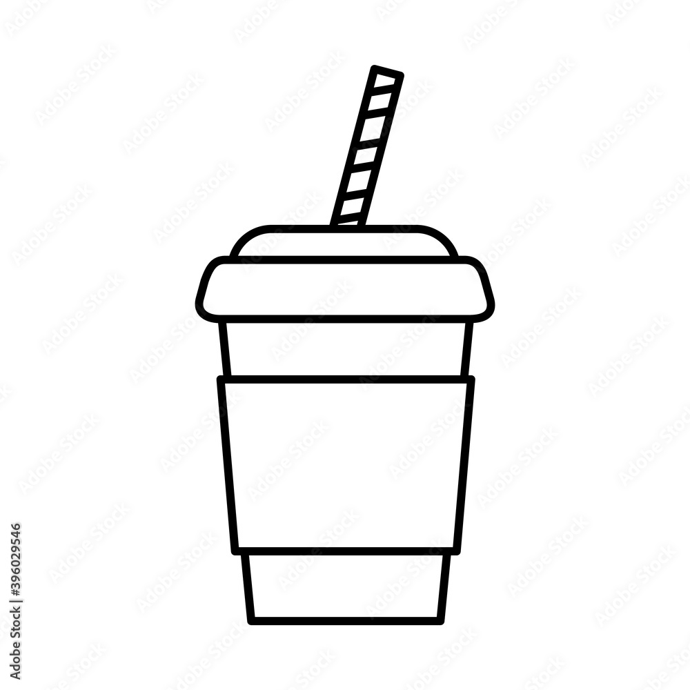 Canvas Prints soft drink icon, line style