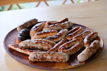 Sausages grilled