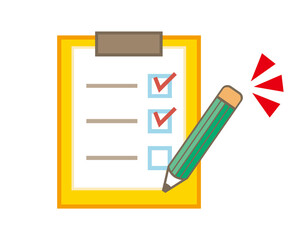 Checklist vector illustration.
Binder.　Stationery