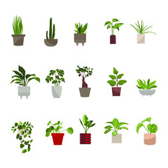 Indoor plants clipart-large Botanical clipart-interior clipart-furniture svg-plants vector-stickers-greenery print-elements for planner