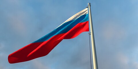 3d rendering of the national flag of the Russia