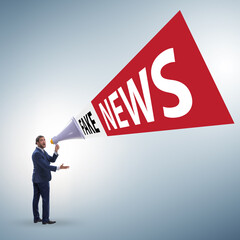 Fake news concept in information manipulation concept