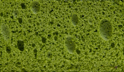 sponge cake with matcha and honey, castella cake,  (Japanese sponge cake)