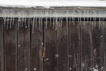 Icicles after the cyclone