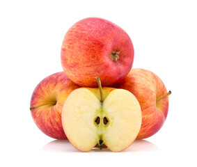 Gala apples isolate on white background
