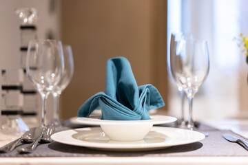 table setting for a dinner