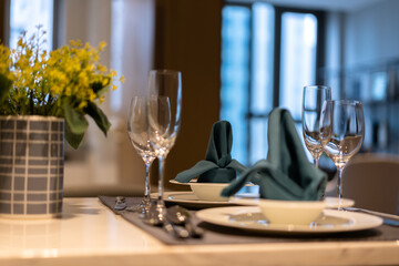 table setting for a dinner