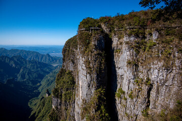Beautiful landscape of Tianmen mountain national park, Hunan province, Zhangjiajie, China