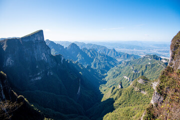 Beautiful landscape of Tianmen mountain national park, Hunan province, Zhangjiajie, China