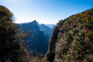 Beautiful landscape of Tianmen mountain national park, Hunan province, Zhangjiajie, China