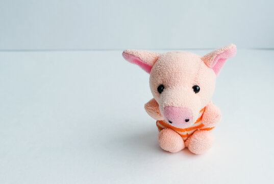 Soft Toy Pig On A Light Background