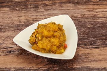 Relish sauce with cucumbers and mustard