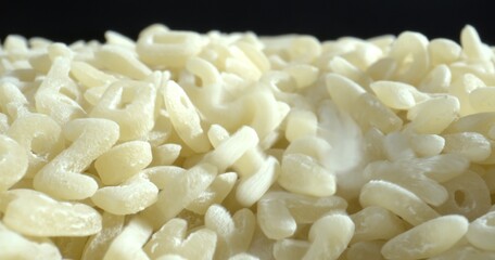 Alphabet Pasta. Pasta is letter shaped. Pasta for children's meals. Kids food concept.