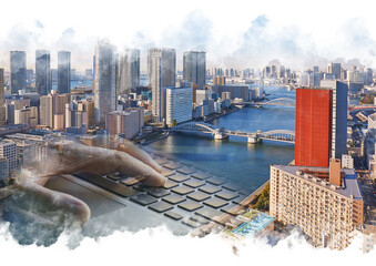 Conceptual view of cloud computer technologies