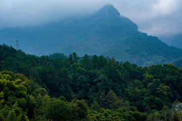 Beautiful landscape of Tianmen mountain national park, Hunan province, Zhangjiajie The Heaven Gate of Tianmen Shan, mountain in china