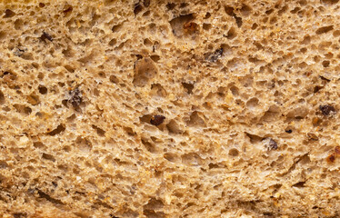 Rye bread texture. Close up.