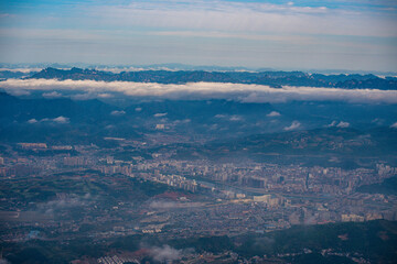 Beautiful landscape of Tianmen mountain national park, Hunan province, Zhangjiajie The Heaven Gate of Tianmen Shan, mountain in china