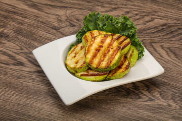 Vegan cuisine Grilled zucchini slices